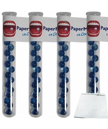 PaperMints Cool Caps Mint Sugarfree tubes 4-pack (4x18 fresh pearls with mint flavour) + usy block