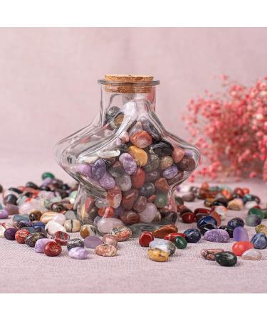 SigMntun Polished Stone Set with Crystal Grids Cards - 72 Pcs Natural Tumbled Stones for Healing and Meditation - Buy Online on GoSupps.com