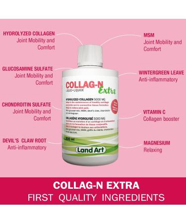 Liquid Collagen Extra Supplement Complete Joint Care Formula Fast Action With Hydrolyzed Collagen Glucosamine Chondroitin MSM Two Natural Anti-Inflammatory Magnesium & Vitamin C - 500ml Non-GMO Gluten Free No Added Sugar - Made in Canada - Buy Online on GoSupps.com