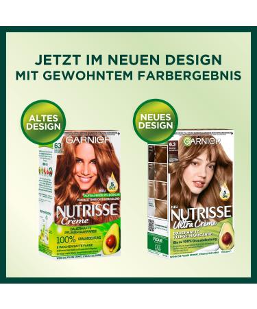 Garnier Nutrisse Permanent Hair Color 63 Dark Gold Blonde - Nourishing Cr me Tint with 8 Week Color Care - 1 Pack - Buy Online on GoSupps.com