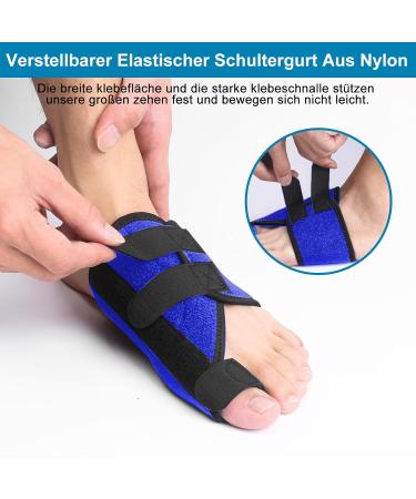Hallux Valgus Correction Rail - Pain Relief & Toe Alignment Bandage for Men & Women - Blue Left - Buy Online on GoSupps.com