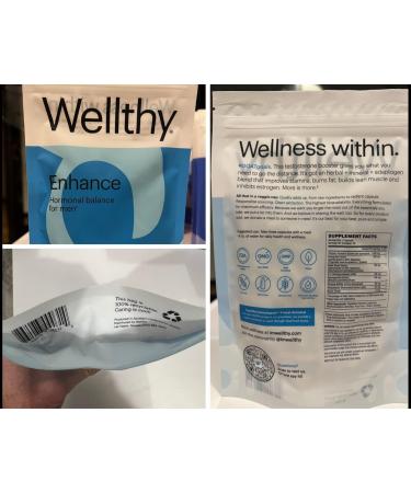 Buy Wellthy Enhance Testosterone Supplement & Estrogen Blocker for Men - 90 Pills - Boost Energy & Vitality | Fast International Shipping - Buy Online on GoSupps.com