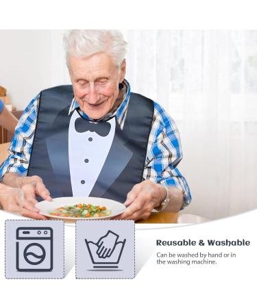 Vokmon Waterproof Adult Bib with Crumb Catcher - Funny Novelty Elderly Bib for Men and Women - Buy Online on GoSupps.com