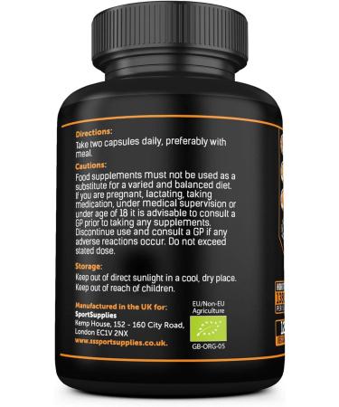 Organic Turmeric Capsules 1380mg with Black Pepper, Ginger - High Strength Formula with Active Curcumin - 120 Veg Capsules - Buy Online on GoSupps.com