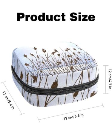 Portable Women's Period Kit Bag - Bonds Storage Pockets Plant Pattern - Ideal Feminine Product Holder - Buy Online on GoSupps.com