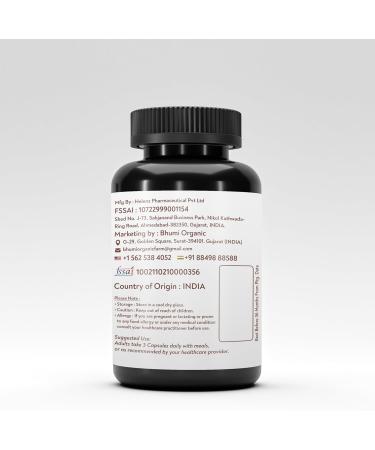 Bhumi Organic 4-in-1 Turmeric Curcumin Ginger Supplements with Bioperine 2250 mg (60 caps) - Buy Online on GoSupps.com