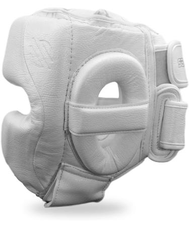 Sanabul Battle Forged Professional Head Gear - White, Large | Boxing MMA Kickboxing - Buy Online on GoSupps.com
