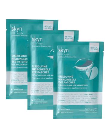 skyn ICELAND Dissolving Eye Patches with Hyaluronic Acid & Peptides, 3 Pairs 3 Pair (Pack of 1)