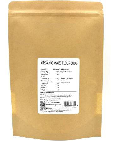 Thames Organic Maize Flour 500g - Pure & Natural, Vegan Non-GMO Certified - Ideal for Baking & Cooking - Additive and Preservative-Free - Buy Online on GoSupps.com
