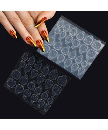Sticky Tabs for Nails | 50 Sheets Nail Glue Stickers - Transparent Acrylic Jelly Double Sided Adhesive Tabs for Press on Nails Waterproof Hondony Small Size (White) - Buy Online on GoSupps.com
