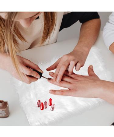 Beaupretty Rug Carpet Tools Nail Plush Background Photo Mat Background for Nail Pictures Plush Photography Background Mat Mesh Cloth Cushion Props Manicure Display Cloth Acrylic White - Buy Online on GoSupps.com