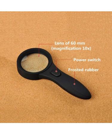 Handheld Magnifier LED Lights Counterfeit Light HD Old Student Reading Books 5X Made in China - Buy Online on GoSupps.com