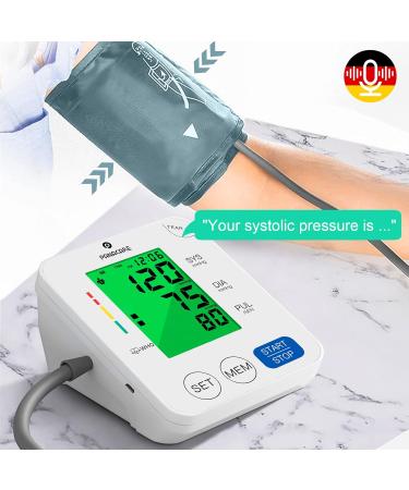 Panacare 2.0 Fully Automatic Blood Pressure Monitor - 3-Color Display German Language 2 Users 198 Data Records Adjustable Cuff (22-42cm) - Reliable White Healthcare Device - Buy Online on GoSupps.com