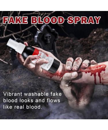 Halloween Fake Blood Spray | Washable & Realistic Fake Blood for Clothes & Face | Vegan SFX Makeup for Zombie & Vampire Looks - Buy Online on GoSupps.com