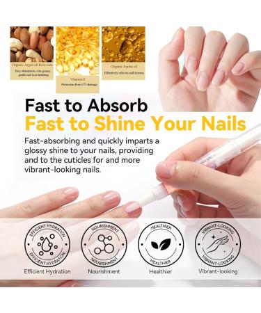 3PCS Cuticle Oil Pen for Nails Nail Oil Cuticle for Nail Care Nail Growth Serum Cuticle Softener Nail Pens Natural Ingredients Cuticle Care Deep Nourishment for Preventing Cracking and Drying - Buy Online on GoSupps.com