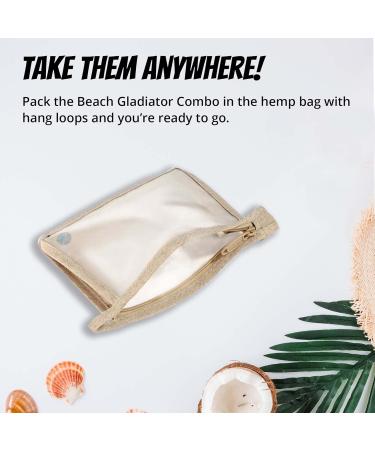 Beach Gladiator Skin Protection 3 Pack with Anti-Rash Sunstick and Lipbalm in Hemp Zipper Bag - Buy Online on GoSupps.com