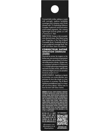 e.l.f. Soft Glam Satin Correcteur couvrance moyenne pour les impuret s et le contour des yeux ne se d pose pas durable v g talien et sans cruaut envers les animaux 33 Medium Warm - Buy Online on GoSupps.com