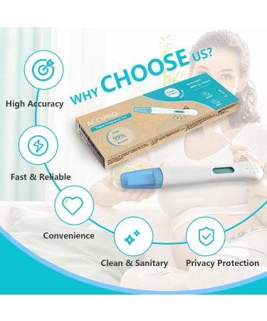 ACCUBIO Digital Pregnancy Test - Fast & Accurate Home Fertility Test | Over 99% Accuracy | Results in 5 Minutes - Buy Online on GoSupps.com