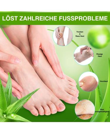 P-Beauty Aloe Vera Foot Mask Socks | 5 Pairs Peeling for Dry Cracked Skin | Moisturizing Foot Care Accessories - Buy Online on GoSupps.com