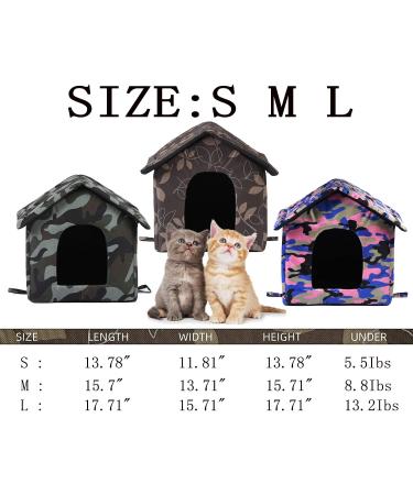 Outdoor Cat House for Feral Cats & Dogs | Waterproof Medium Brown Shelter with Support Rod - Buy Online on GoSupps.com
