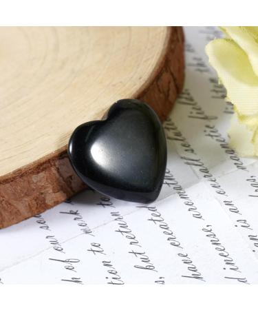 Soulnioi Mini Obsidian Crystal Heart Stone - 20mm Tumbled Worry Stone for Reiki Therapy and Stress Relief - Buy Online on GoSupps.com