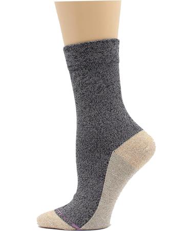 Dr. Motion Womens Diabetic Socks - Loose Fit Comfort Crew 4 Pairs - Non-Binding Wide Top - One Size Multi - Buy Online on GoSupps.com
