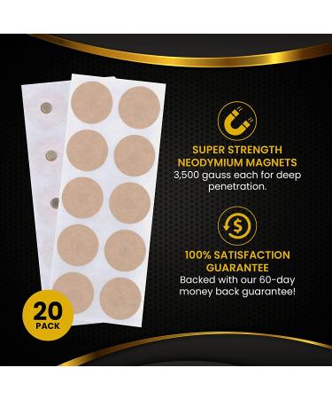 MagnetRX Acupressure Magnetic Patches - Ultra Strength Healing Magnets for Pain Relief - 20 Pack, 3500 Gauss - Buy Online on GoSupps.com
