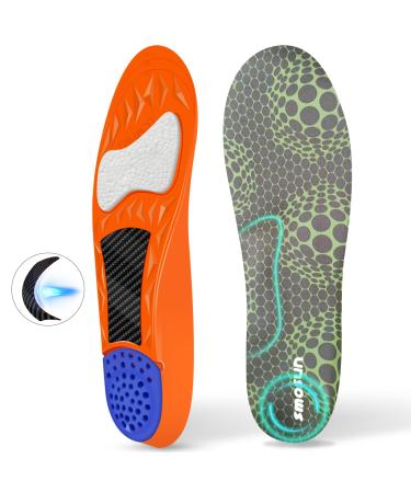 Carbon Fiber Insoles - Boost Explosive Power and Bounce Arch Support Shock Absorption Injury Prevention Alleviate Foot Pain (S (Child's 3.5-4 / Women's 4.5-6.5))