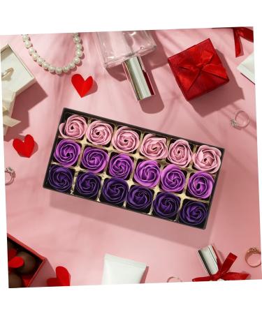 DOITOOL 3 Boxes Rose Soap Arrangement Soap Bath Soap Rose Artifical Roses Simulated Rose Ornaments Decor Flowers Decor The Essential Oil Soap Delicate Miss Purple - Buy Online on GoSupps.com