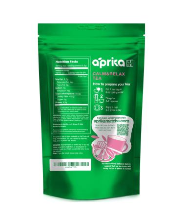 AprikaLife - Calm and Relax Herbal Tea with Chamomile Peppermint and Lavender - 60 Tea Bags. Delicious Herbal Blend for a Calming Experience Calm & Relax Tea - Buy Online on GoSupps.com