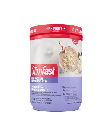 Slim Fast Advanced Nutrition Meal Replacement or Weight Loss Shake 20g High Protein Smoothie Powder Vanilla Cream Gluten Free 324g (pack of 1)