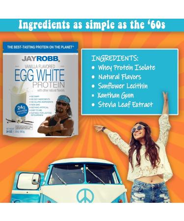 JAYROBB Vanilla Egg White Protein 24 oz 1.5 Pound Bag Vanilla 1.5 Pound (Pack of 1) - Buy Online on GoSupps.com