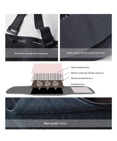 Buy Lumbar Back Support Belt | Posture Corrector with Adjustable Suspenders | Pain Relief Brace for Men & Women | Heavy Lift Work Support Corset (Black M - Buy Online on GoSupps.com