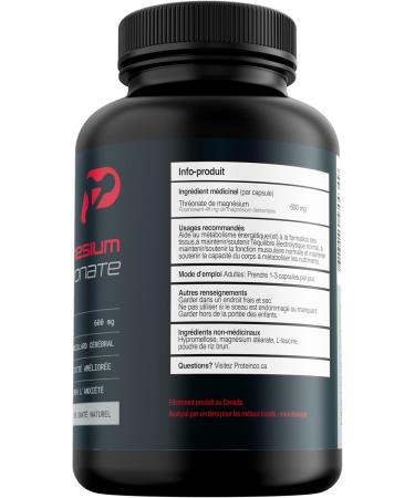 ProteinCo | Magnesium Threonate Capsules | 600 mg | Supports Brain Health - Reduce Brain Fog | Improved Productivity - Memory - Focus - Cognition | Helps Calm Anxiety - Mood - Sleep | 90 Capsules - Buy Online on GoSupps.com