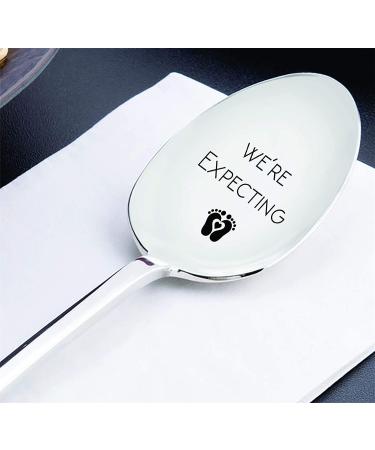 We're Expecting Spoon | Pregnancy Announcement | New Baby Mom | Daddy Gift | Engraved Unique Gift Ideas by Boston Creative Company LLC - Buy Online on GoSupps.com