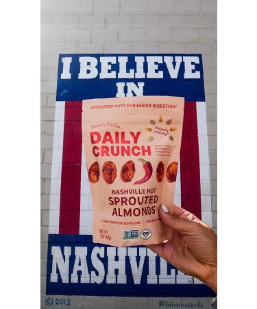 Sprouted Nashville Hot Almonds 5oz (Pack of 2) - Crunchy, Keto-Friendly, Vegan Snack - Buy Online on GoSupps.com