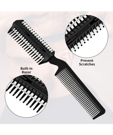 Comb Hair Cutter Double Sided Hair Thinning Comb Hair Cutter Comb Double Edge Hair Removal Comb Cutting Scissors for Thin or Cutting Styling Hairdressing - Buy Online on GoSupps.com
