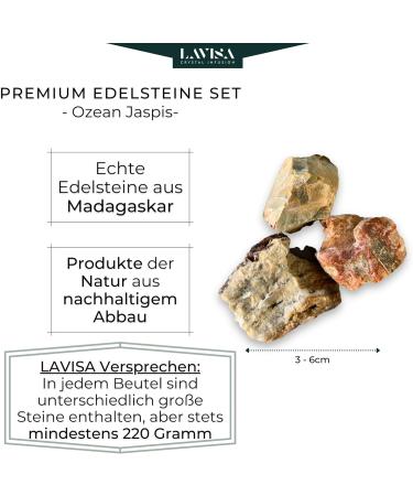 Premium Healing Stones Gemstones Set | 100% Natural Stone Crystals for Decoration & Water Treatment | Ocean Jaspis Gem Water Mixture - Buy Online on GoSupps.com