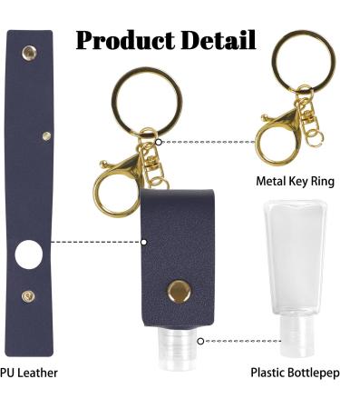 10PCS Hand Sanitizer Holders - 30ML Leather Keychain Cases for Travel Toiletries Shampoo & Lotion Bottles - Buy Online on GoSupps.com