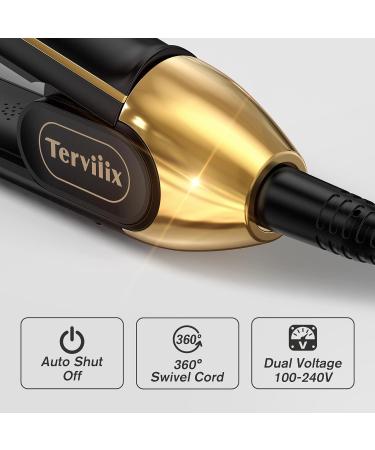 TerviiiX Titanium Smooth Iron - 45mm Wide Plates for Thick Hair PTC Quick Heating Dual Voltage Smoothing Iron for Curls & Straightening - Buy Online on GoSupps.com