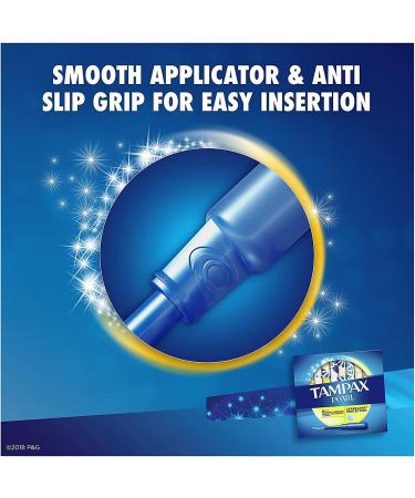 Tampax Pearl Plastic Tampons, Regular Absorbency, 96 Count - Unscented with Antigravity LeakGuard Braid - Buy Online on GoSupps.com