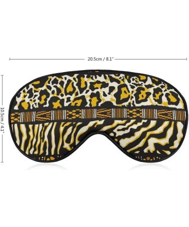 African Tribal Animal Skins Pattern Sleep Mask | Adjustable Eye Shades for Women | Comfortable & Stylish Sleeping Cover - Buy Online on GoSupps.com