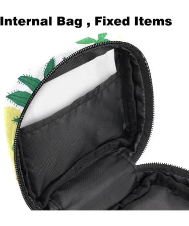 Stylish Menstruation Pad Bag with Zipper | Hand-Drawn Cactus Design | Women's Tampon & Napkin Collector Bag - Buy Online on GoSupps.com
