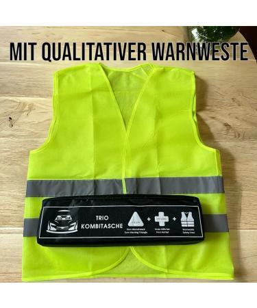 VZL KFZ Auto & Combith Construction Kit 2024 - T V Tested Warning Triangle & Vest First Aid Set - Essential Car Accessories - Buy Online on GoSupps.com