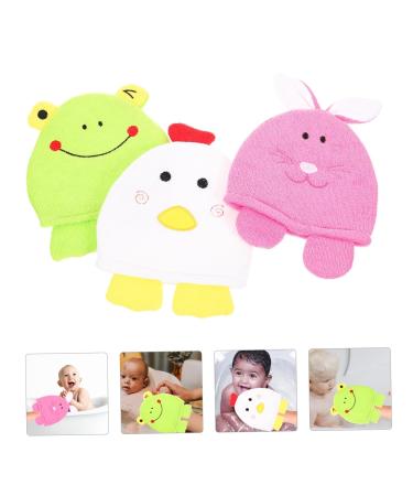 FRCOLOR Exfoliating Gloves - 3pcs Skin Scrubbing Mitts for Bath & Shower | Double-Sided Polyester Body Mitts - Buy Online on GoSupps.com