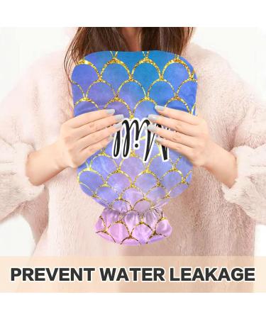 Personalized Colorful Mermaid Fishing Scales BPA-Free 2L Hot Water Bottle for Pain Relief | Hot & Cold Therapy - Buy Online on GoSupps.com