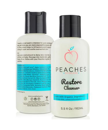 Vegan Face Cleanser 5.5 oz - Post-Workout Wash with Gotu Kola Lemongrass & Eucalyptus - International Shipping Available - Buy Online on GoSupps.com
