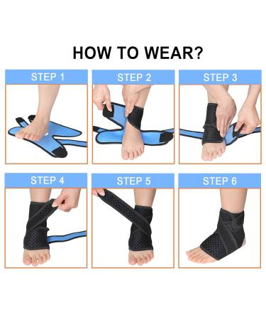Best Ankle Brace for Men & Women | Blue Compression Sleeve for Sprained Ankle Support - Buy Online on GoSupps.com