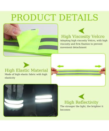 Fagent Double Reflecting Tapes Set - Elastic Reflector Strap with Velcro Fastener & Strong Strips for Hiking Cycling & Outdoor Jogging (Green) - Buy Online on GoSupps.com