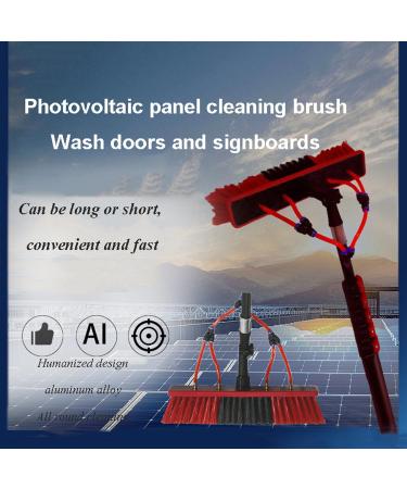 Photovoltaic Panel Cleaning Tools/Water Brush Glass Cleaning Brush Extension Rod Door Head Exterior Wall Washing Brush Telescopic Rod 55cm - Buy Online on GoSupps.com